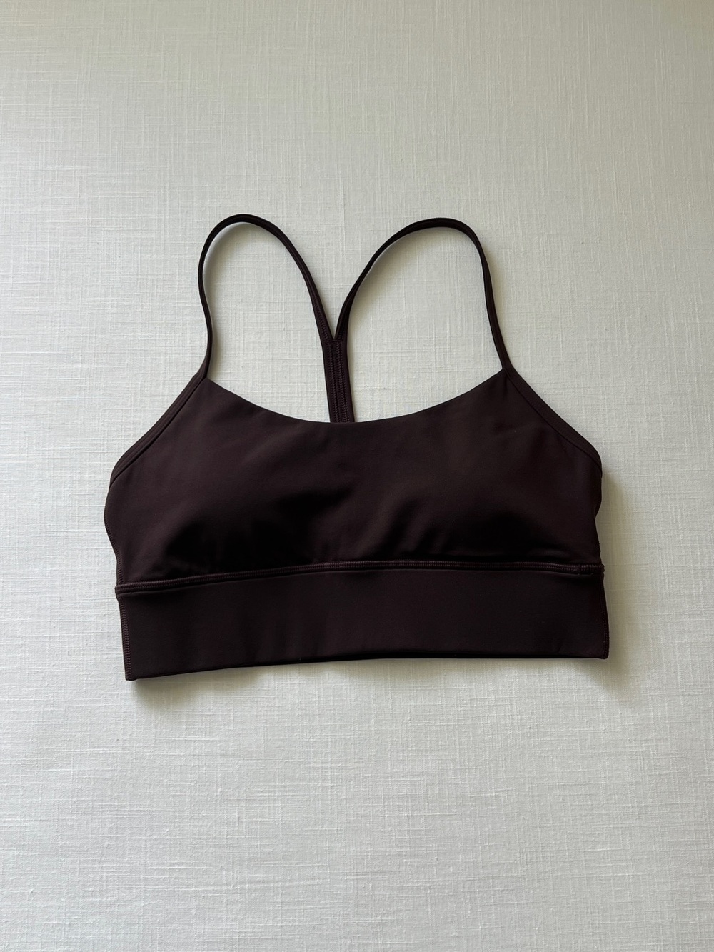 RARE Lululemon Flow Y Bra *Nulu Long Line Espresso - Size 8 (Medium)
